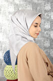 Gümüş Twill Ipek Eşarp 7999313 - 972