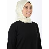 Ekru Aker Taşlanmış Düz Ipek Eşarp 7747758 - 362