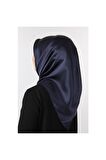 Lacivert Taşlanmış Düz Ipek Eşarp 7747758 - 321
