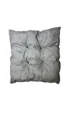 Dekoratif Pofidik Puf Sandalye Minderi Kare 35x35x7 Cm-gri(2 Adet)