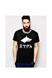 Göktürk Kurtlu Siyah Erkek Tshirt