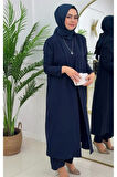 Kadın Tesettür 3'Lü Takım, İçlik Tunik & Pantolon & Abaya
