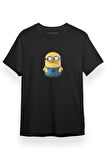 Sarı minyon Siyah Kısa kol Erkek Tshirt