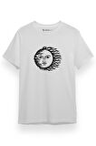 Sun Icon Beyaz Kısa kol Erkek Tshirt