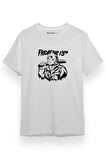 Friday The 13th Halloween Beyaz Kısa kol Erkek Tshirt