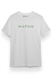 The Matrix Logo Beyaz Kısa kol Erkek Tshirt
