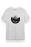 Let The Adventure Begin Beyaz Kısa kol Erkek Tshirt