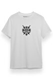 Monogatari Anime Episode Clan Symbol Beyaz Kısa kol Erkek Tshirt