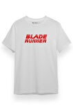 Blade Runner Logo Beyaz Kısa kol Erkek Tshirt