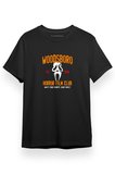 Scream Woodsboro Horror Film Club Siyah Kısa kol Erkek Tshirt