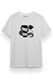 Monogatari Anime Nadeko Snake Symbol Beyaz Kısa kol Erkek Tshirt