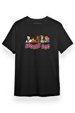 Scooby Doo Team Heads Logo Siyah Kısa kol Erkek Tshirt