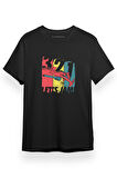 Cowboy Bebop Lets Go Jam Siyah Kısa kol Erkek Tshirt