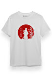 Rurouni Kenshin Retro Vintage Beyaz Kısa kol Erkek Tshirt