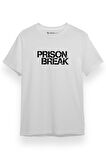 Prison Break Letter Beyaz Kısa kol Erkek Tshirt