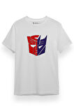 Transformers Autobots And Decepticons Beyaz Kısa kol Erkek Tshirt