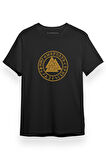 Vikings Valknur Runes Siyah Kısa kol Erkek Tshirt