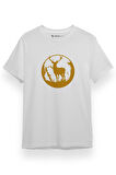 Wild Deer Icon Beyaz Kısa kol Erkek Tshirt