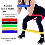 5li Egzersiz Direnç Bant Seti Pilates Crossfit Ekipmanları