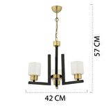 Torqu 3 Lü Eskitme Siyah Modern Yatak Odası Mutfak Oturma Odası Salon Avize 