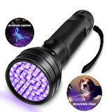 Uv Fener Led Ultraviyole Fener 51 Led Mor Uv Işık Lamba