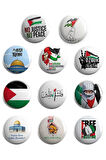 Filistin Temalı 120 Adet Karışık Iğneli Rozet