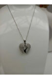 1.Sınıf Çelik Kararma Yapmaz Silver Zirkon Taşlı Kalp Kanat Kolye