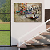 Venedik Kanalları Yağlıboya Çalışması Dekoratif Tablo-3427