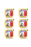 Biftek (Sığır) Etli Pate Kısırlaştırılmış ve Yetişkin Kedi Yaş Maması 100 Gr X 6 Adet