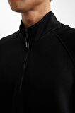 DeFactoFit Standart Fit Dik Yaka Yarım Fermuarlı Sporcu Sweatshirt D2363AX24AUBK81