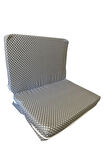 Bebek Yatağı Oyun Parkı Çocuk Yatağı Katlanabilir Sünger Yatak 60x120-4 Cm (gri Puantiyeli)