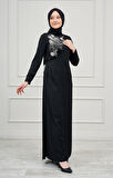 DEMET İpek Abiye 21KD-5478 Siyah
