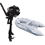 Coralsea 230 Ahşap Tabanlı Şişme Bot + Mercury 3.5 HP Deniz Motoru