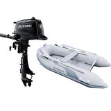 Coralsea 270 Ahşap Tabanlı Şişme Bot + Suzuki 6 HP Deniz Motoru