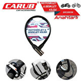 Bisiklet Kilidi Anahtarlı 10x100 Siyah