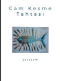 Cam Kesme Tahtası* Mutfak Tahtası Kare 25x35cm Balik Görünümlü