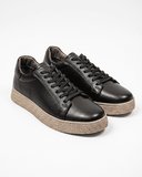 Beystil Erkek Hakiki Deri Bağcıklı Spor Siyah Ayakkabı