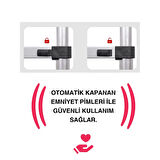 Endokon A Tipi Teleskobik / Teleskopik Alüminyum Merdiven – 6+6 Basamaklı - 190+190 cm.