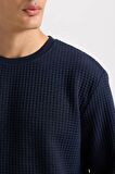 DeFacto Regular Fit Bisiklet Yaka Jakarlı Sweatshirt D5392AX24AUNV135