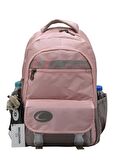 Saten Su İtici Kumaş Vizon Pudra Büyük Boy Unisex Seyahat Okul ve Sırt Çantası / 3430