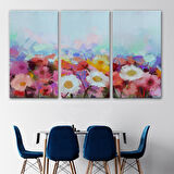 Güzel çiçekler Yağlıboya Görünüm Dekoratif Kanvas Duvar Tablo-3440