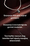 925 Ayar Gümüş 2 mm Gurmet Harfli Bileklik