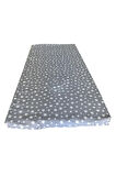 Çocuk Yatağı 60x120x6 Cm Vip Oyun Parkı Sünger Yatak Bebek Yatağı-GRİ YILDIZ