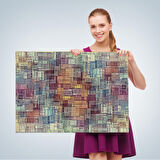 Soyut Yağlıboya Görünüm Dekoratif Kanvas Tablo-3446