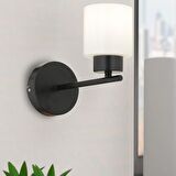 Apliqa Lima Cam Metal Modern Banyo - Yatak Odası Duvar - Yatak Başı Siyah Aplik 