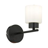 Apliqa Lima Cam Metal Modern Banyo - Yatak Odası Duvar - Yatak Başı Siyah Aplik 