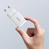 Baseus Type-C 20 Watt Hızlı Şarj Aleti Beyaz