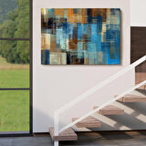 Soyut Yağlıboya Görünüm Dekoratif Kanvas Duvar Tablosu-3449