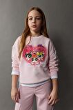 DeFacto Kız Çocuk PowerPuff Girls Relax Fit Bisiklet Yaka Sweatshirt D8832A825SPPN648