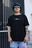 Unisex Yeni Sezon Oversize Baskılı Detaylı Yazlık T-shirt